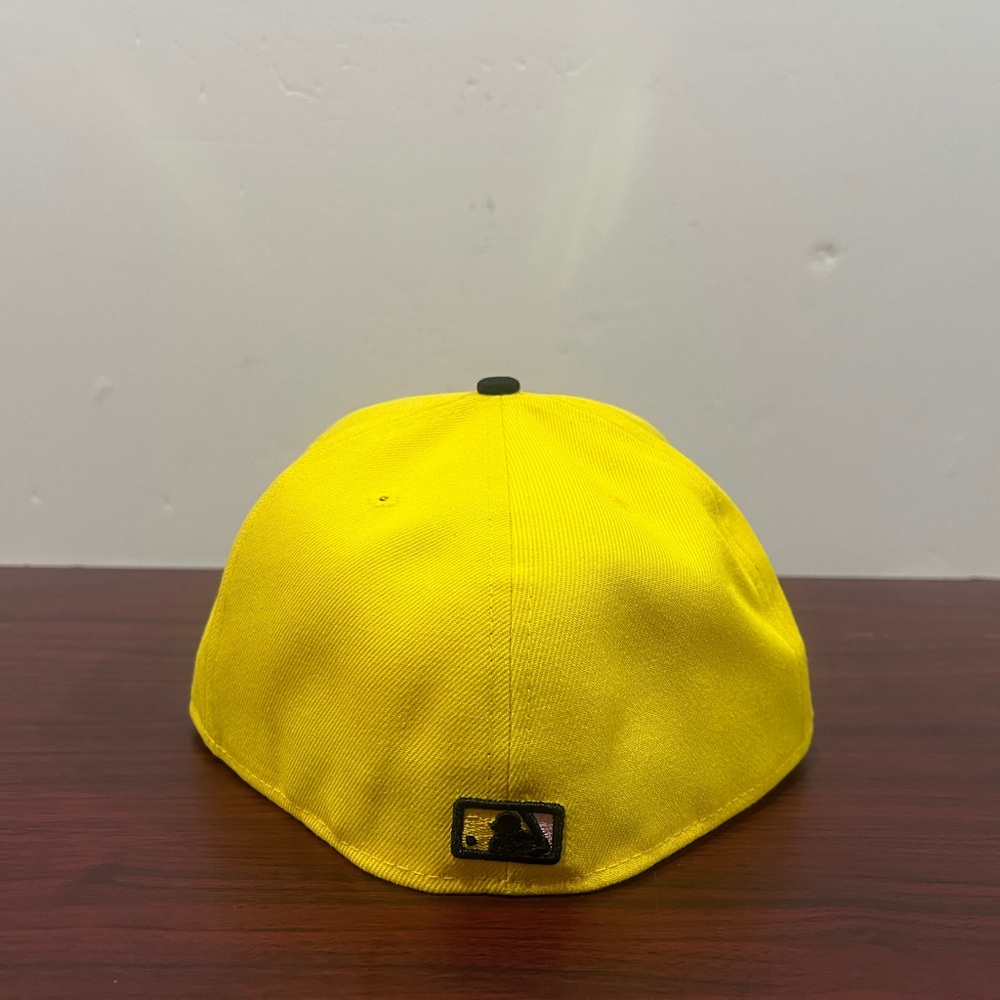 New Era, 59Fifty Fitted Hat, Los Angeles Dodgers, Yellow & Black - Picture 4 of 10
